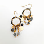 Mini Miyuki Charm Earrings - Graphite