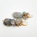Gemstone Drop Earrings - Labradorite