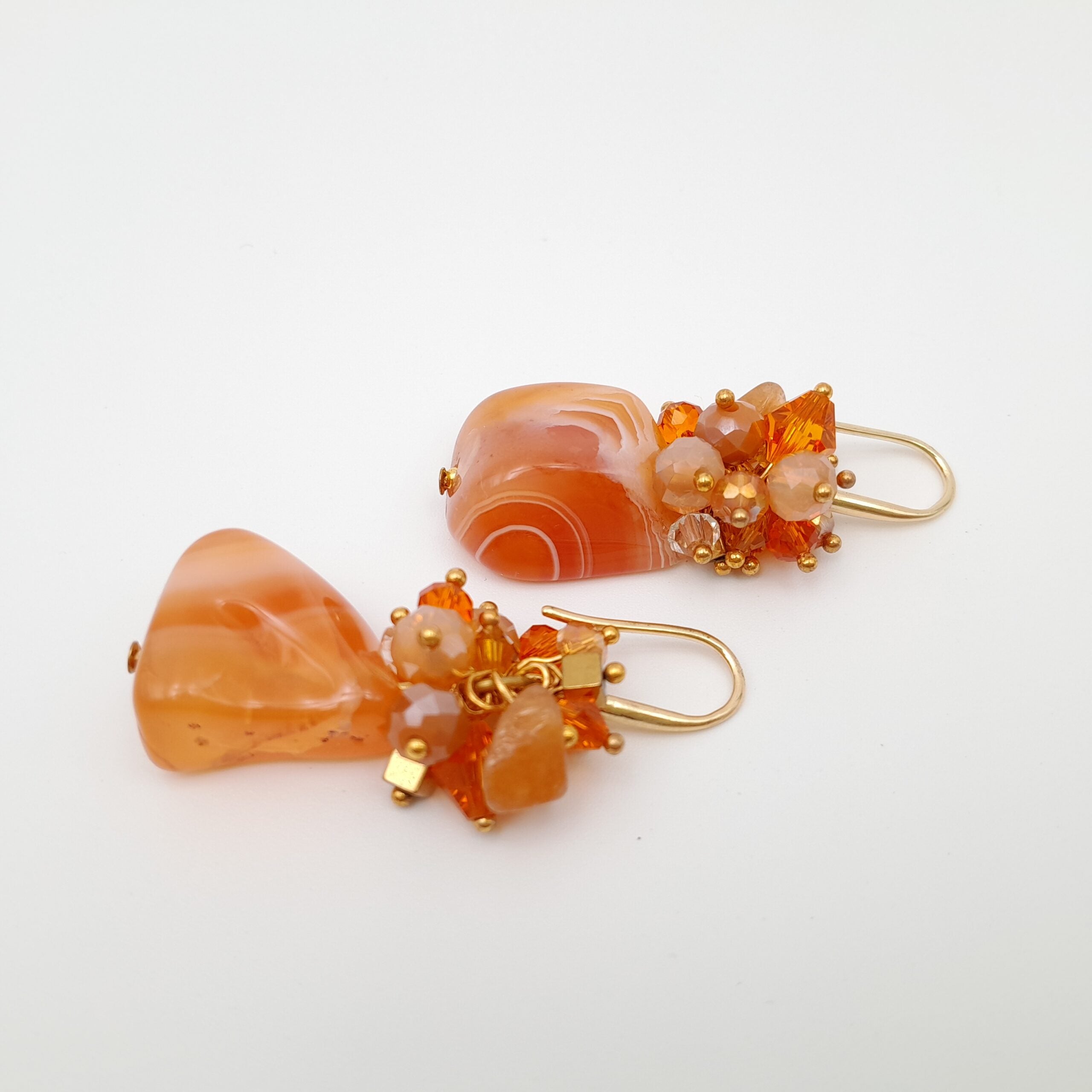 Gemstone Drop Earrings - Carnelian