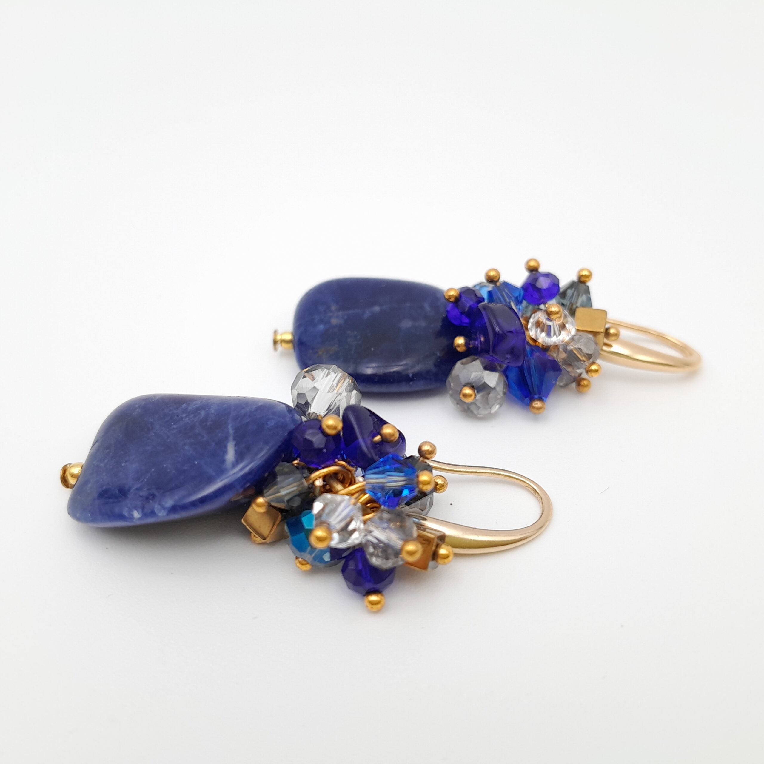 Gemstone Drop Earrings - Sodalite