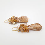 Gemstone Drop Earrings - Picture Jasper