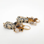 Gemstone Drop Earrings - Dalmation Jasper
