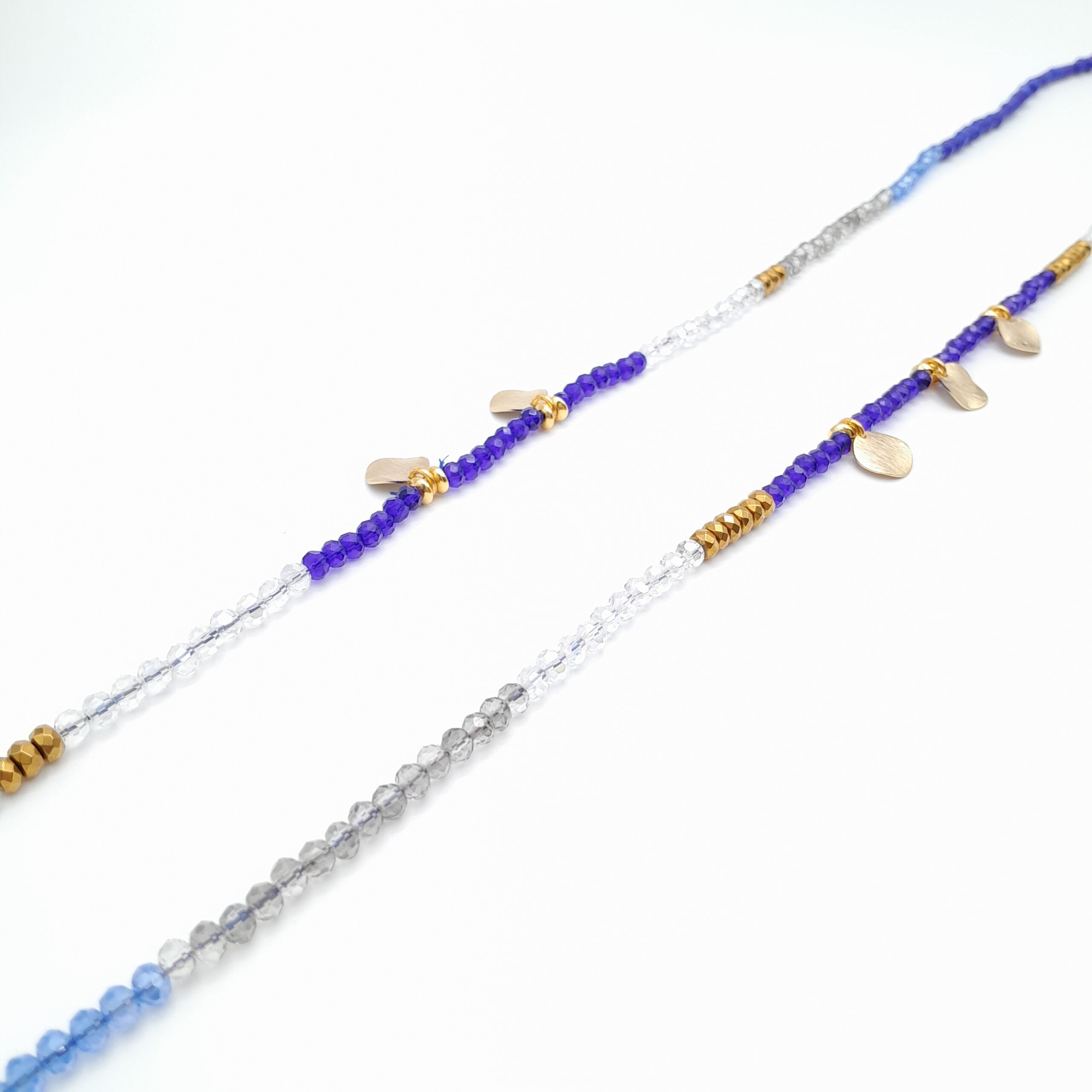 Crystal Layer Necklace - Royal Blue
