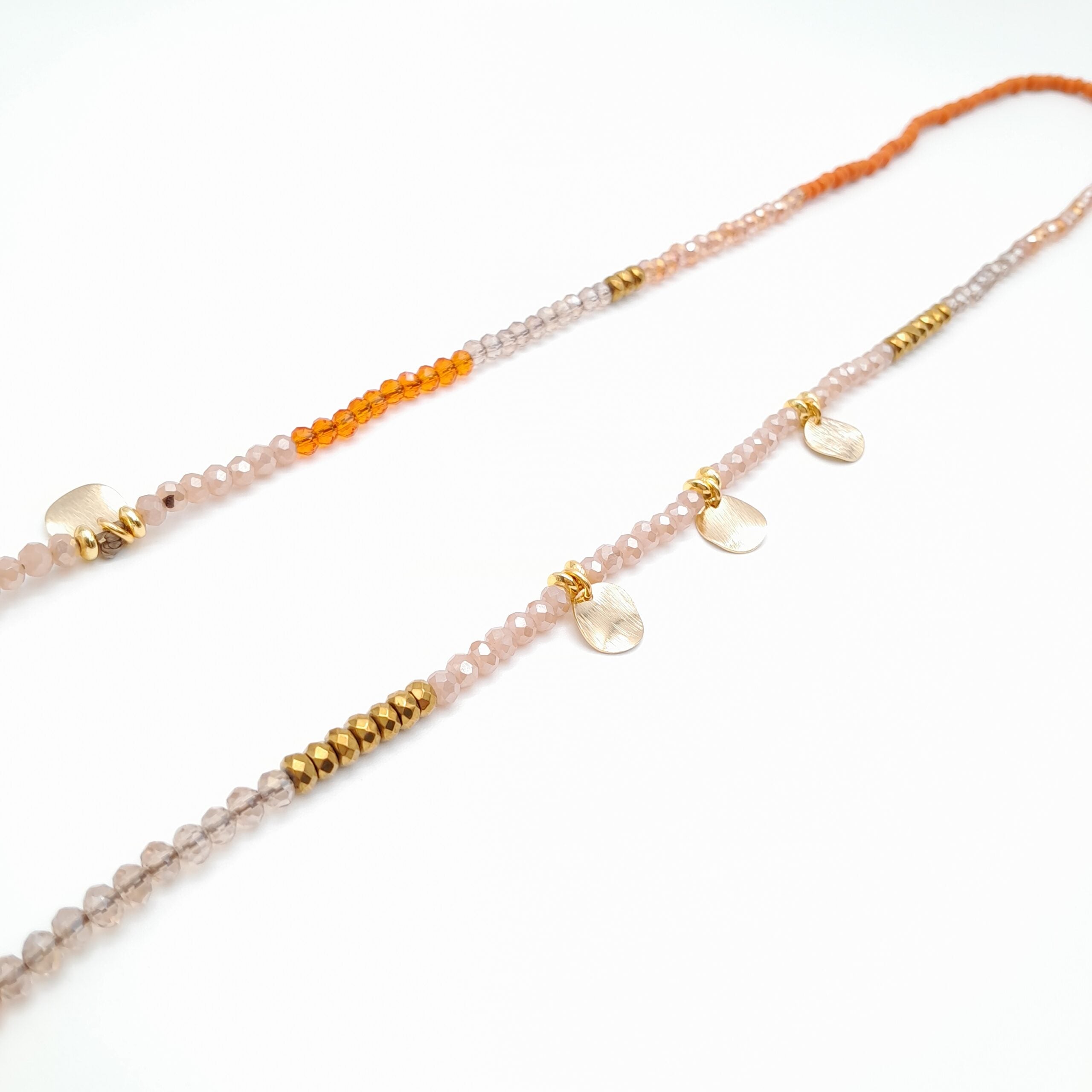 Crystal Layer Necklace - Orange