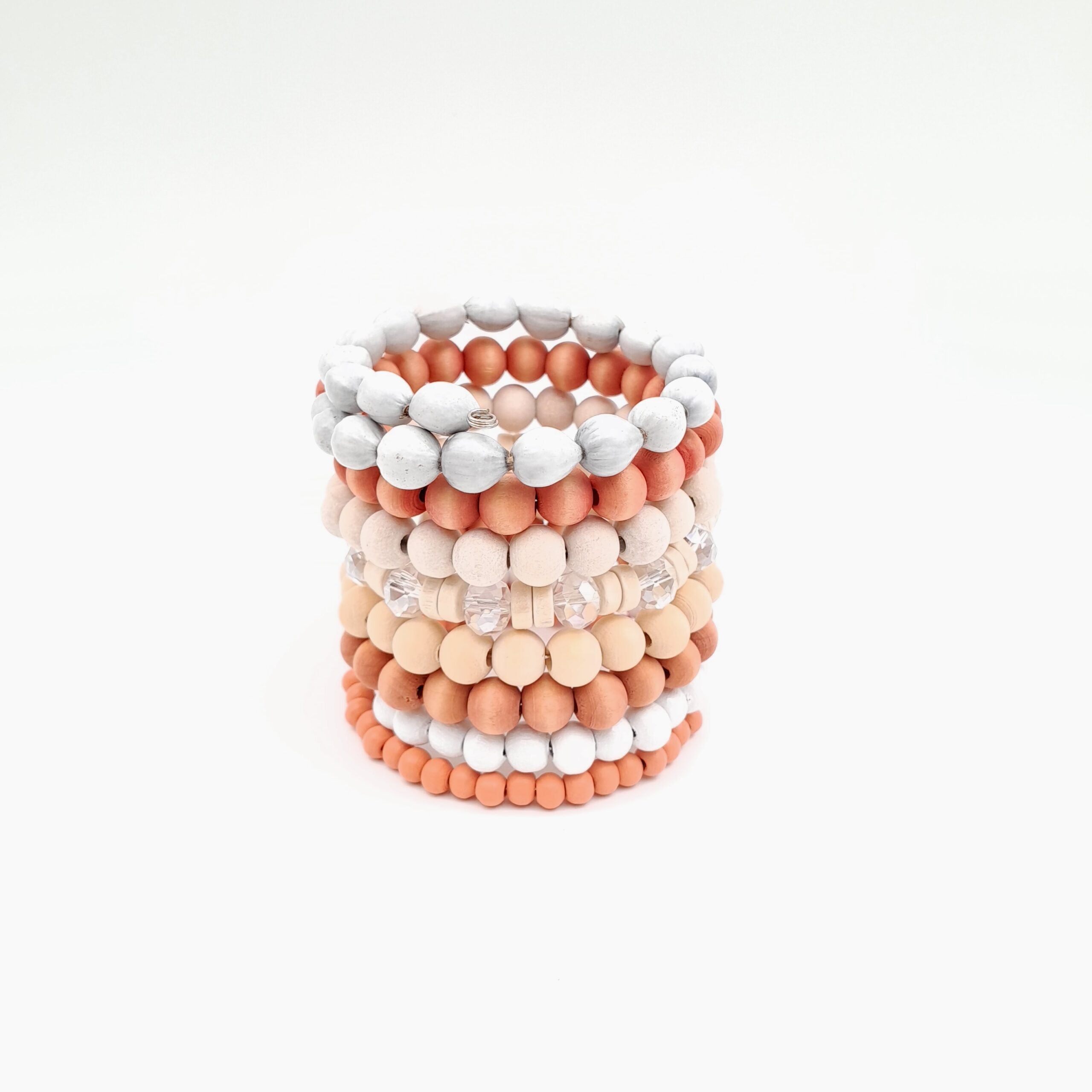 Large Coil Bracelet - Coral