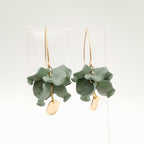 Petal Cluster Drop Earrings - Sage