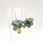 Petal Cluster Drop Earrings - Sage