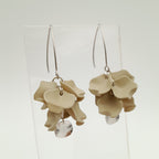 Petal Cluster Drop Earrings - Stone