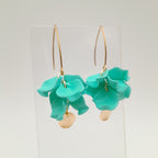 Petal Cluster Drop Earrings - Turquoise
