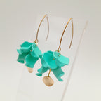 Petal Cluster Drop Earrings - Turquoise
