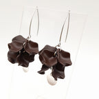 Petal Cluster Drop Earrings - Chocolate