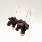 Petal Cluster Drop Earrings - Chocolate