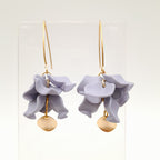 Petal Cluster Drop Earrings - Lavender