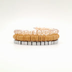 Marzipan Rani Coil Bracelet in Mustard, available in gold or silver