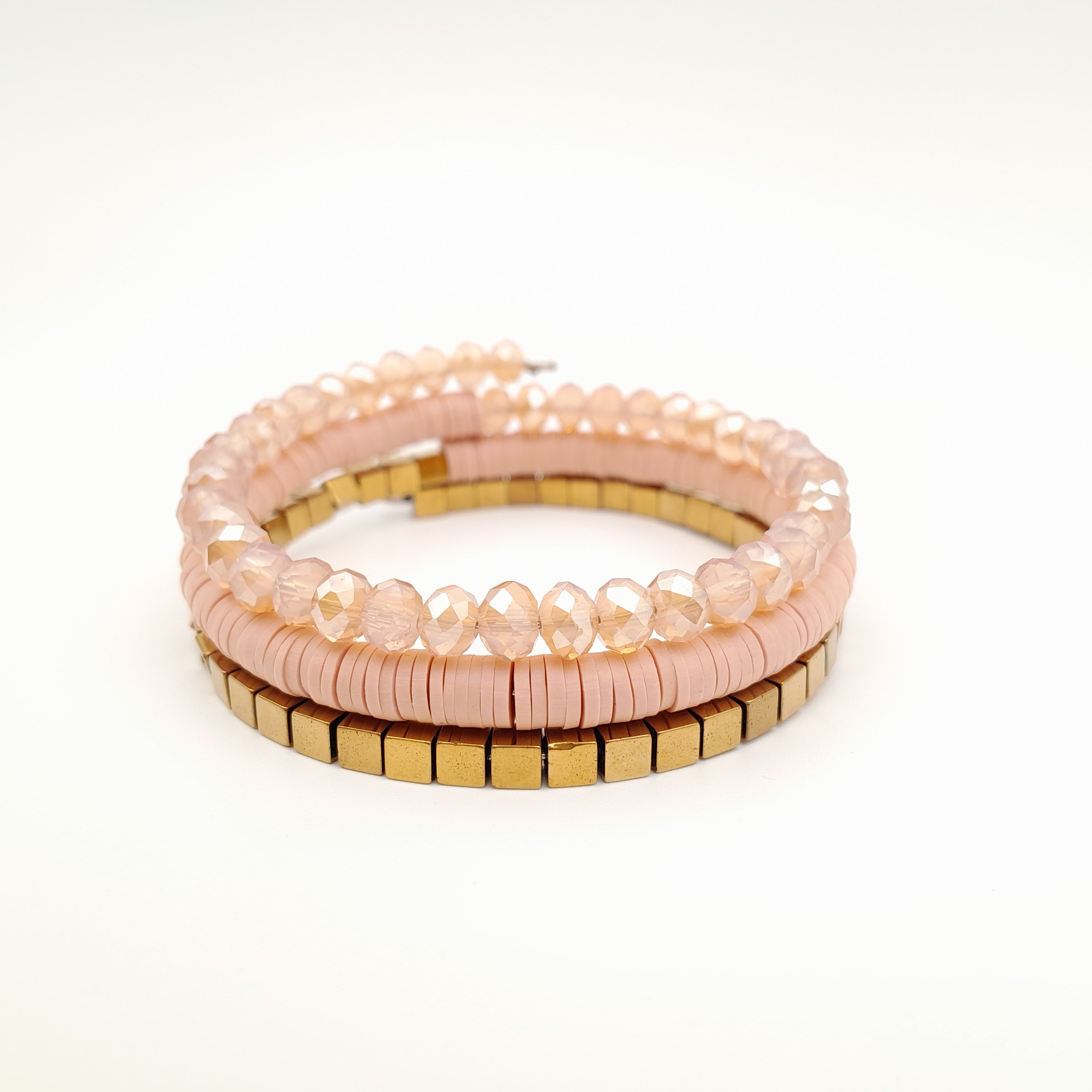 Rani Coil Bracelet - Salmon
