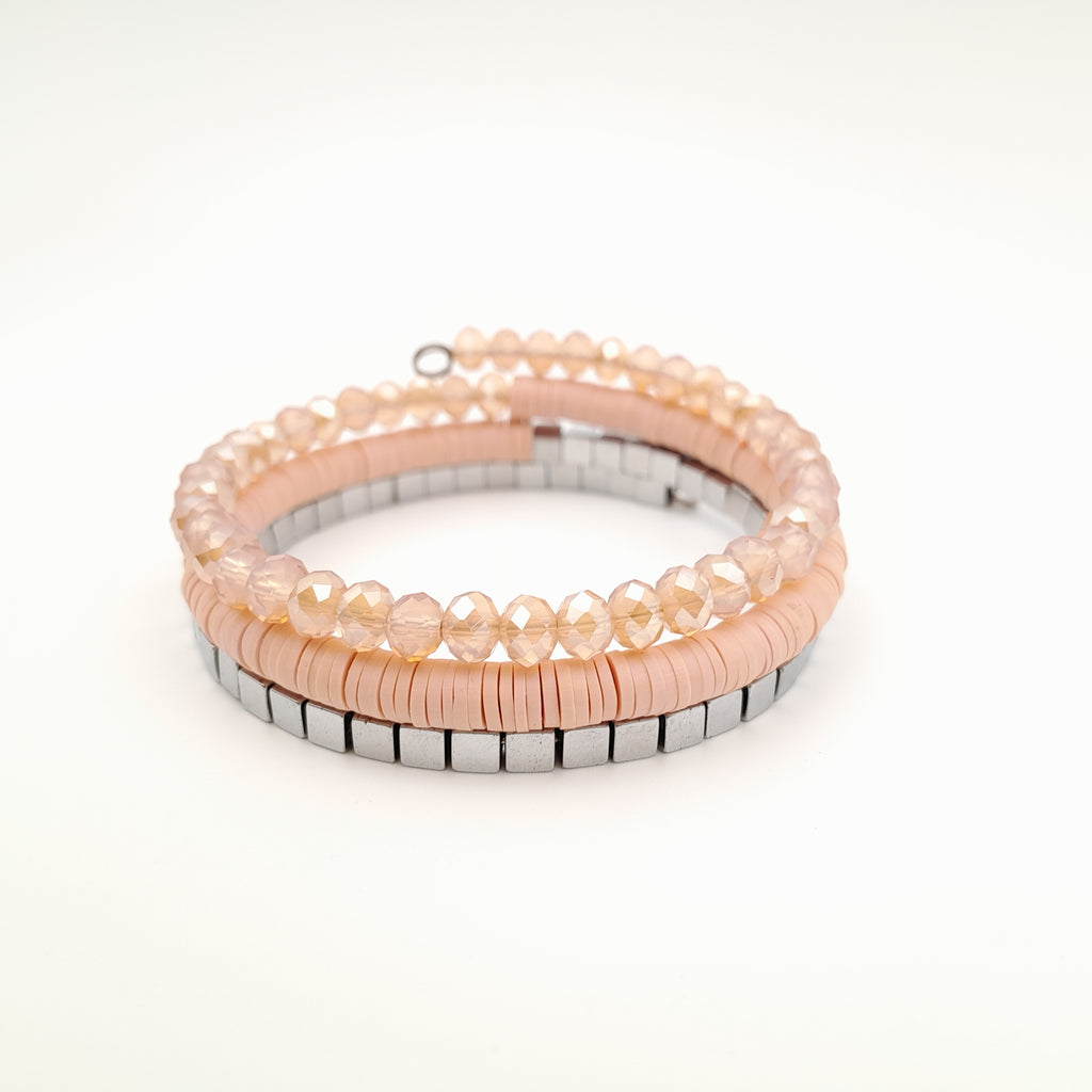 Rani Coil Bracelet - Salmon