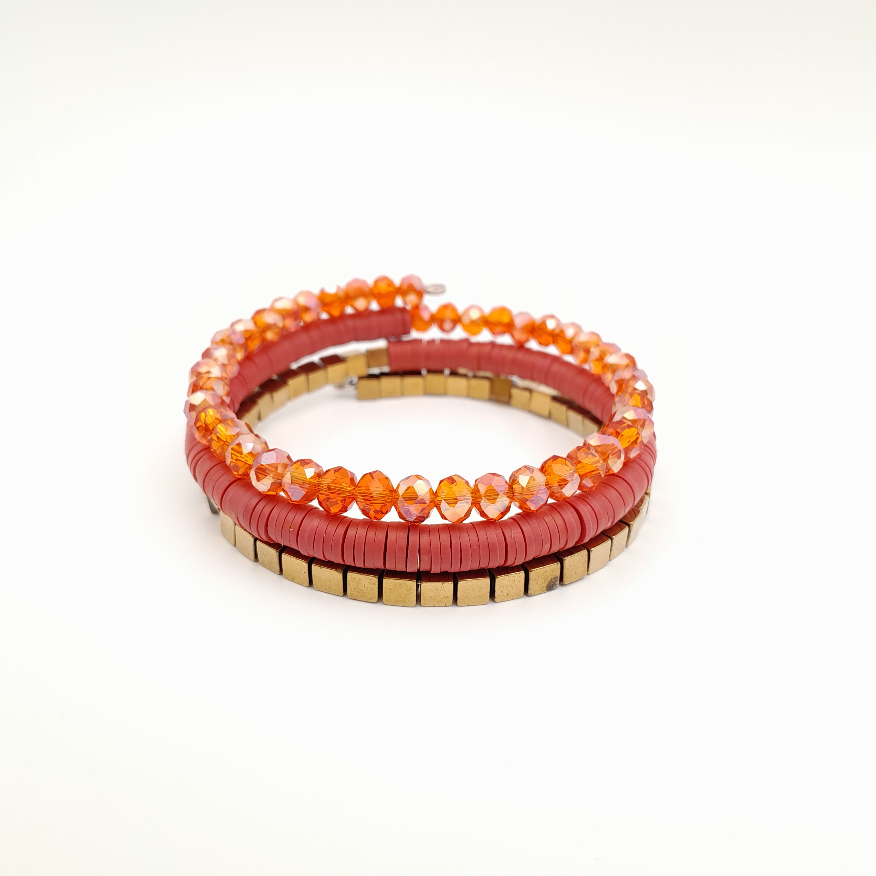 Rani Coil Bracelet - Orange