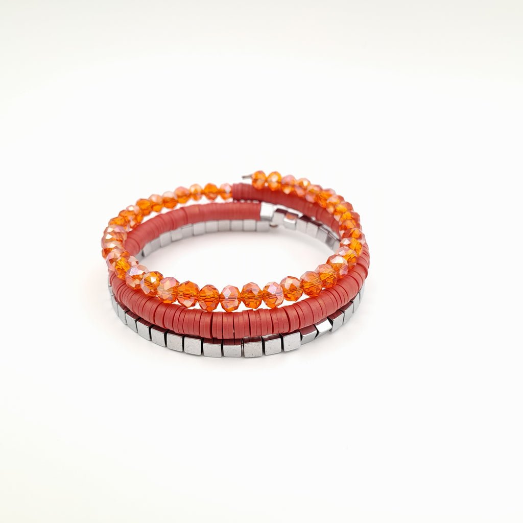 Rani Coil Bracelet - Orange