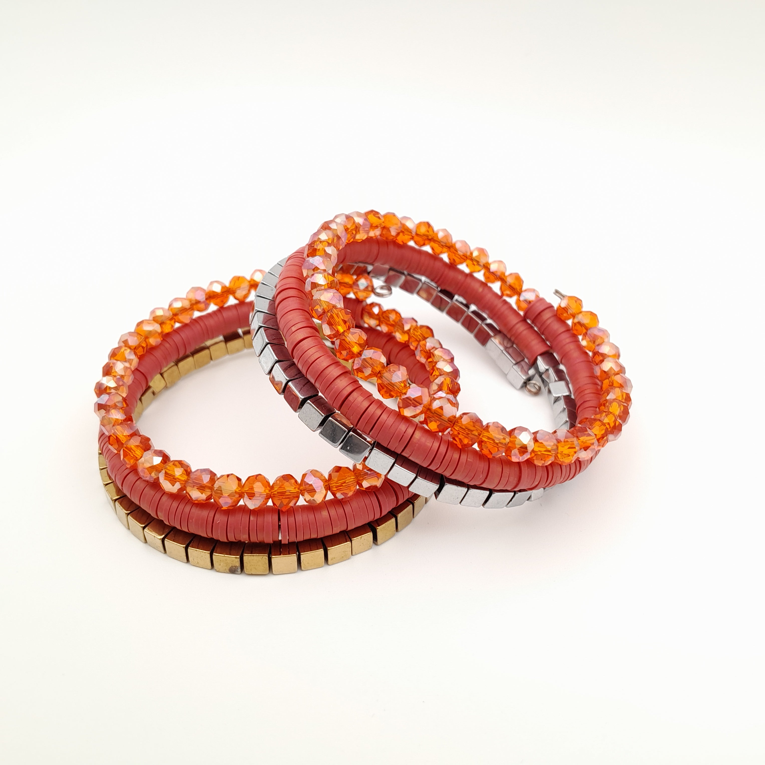 Rani Coil Bracelet - Orange