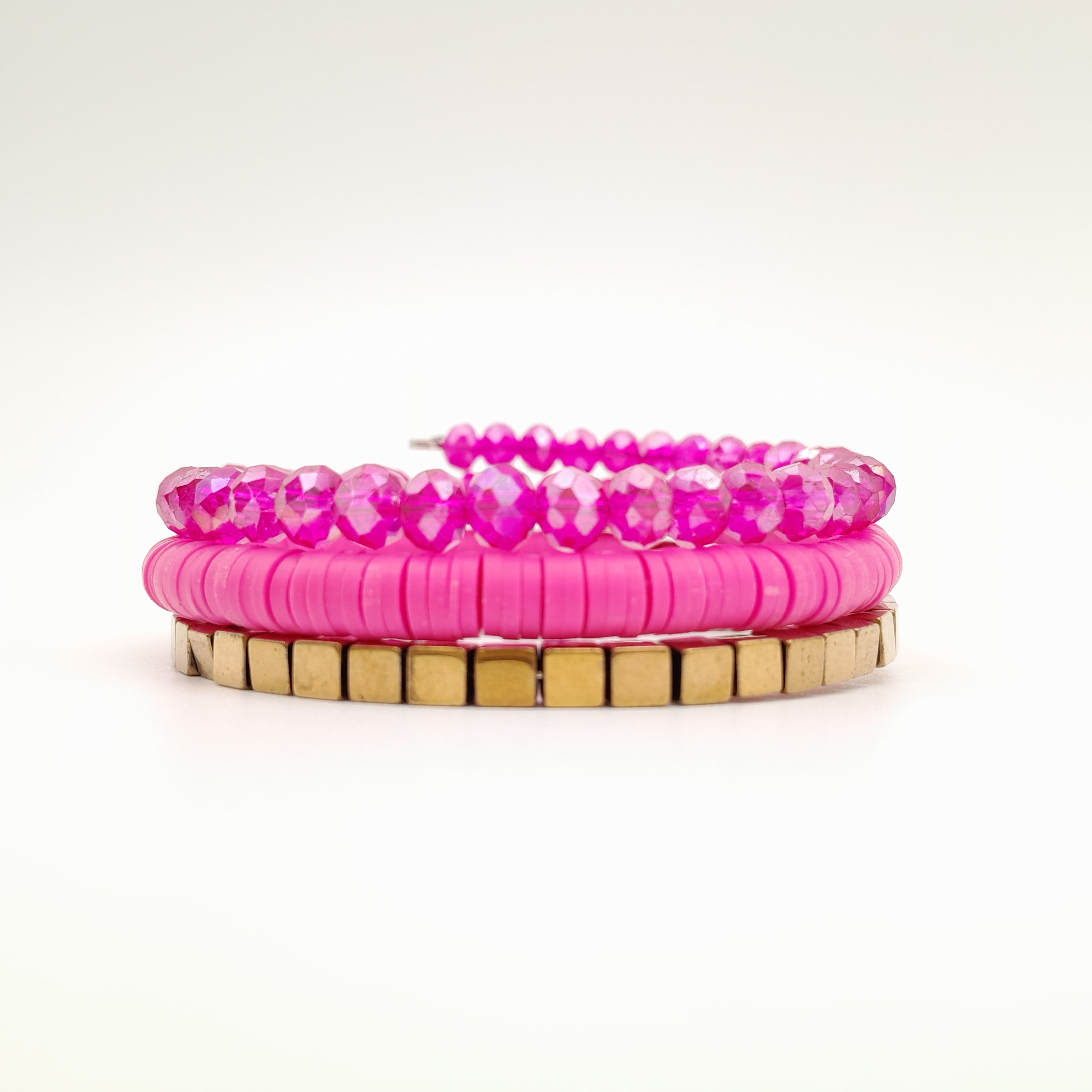 Rani Coil Bracelet - Hot Pink