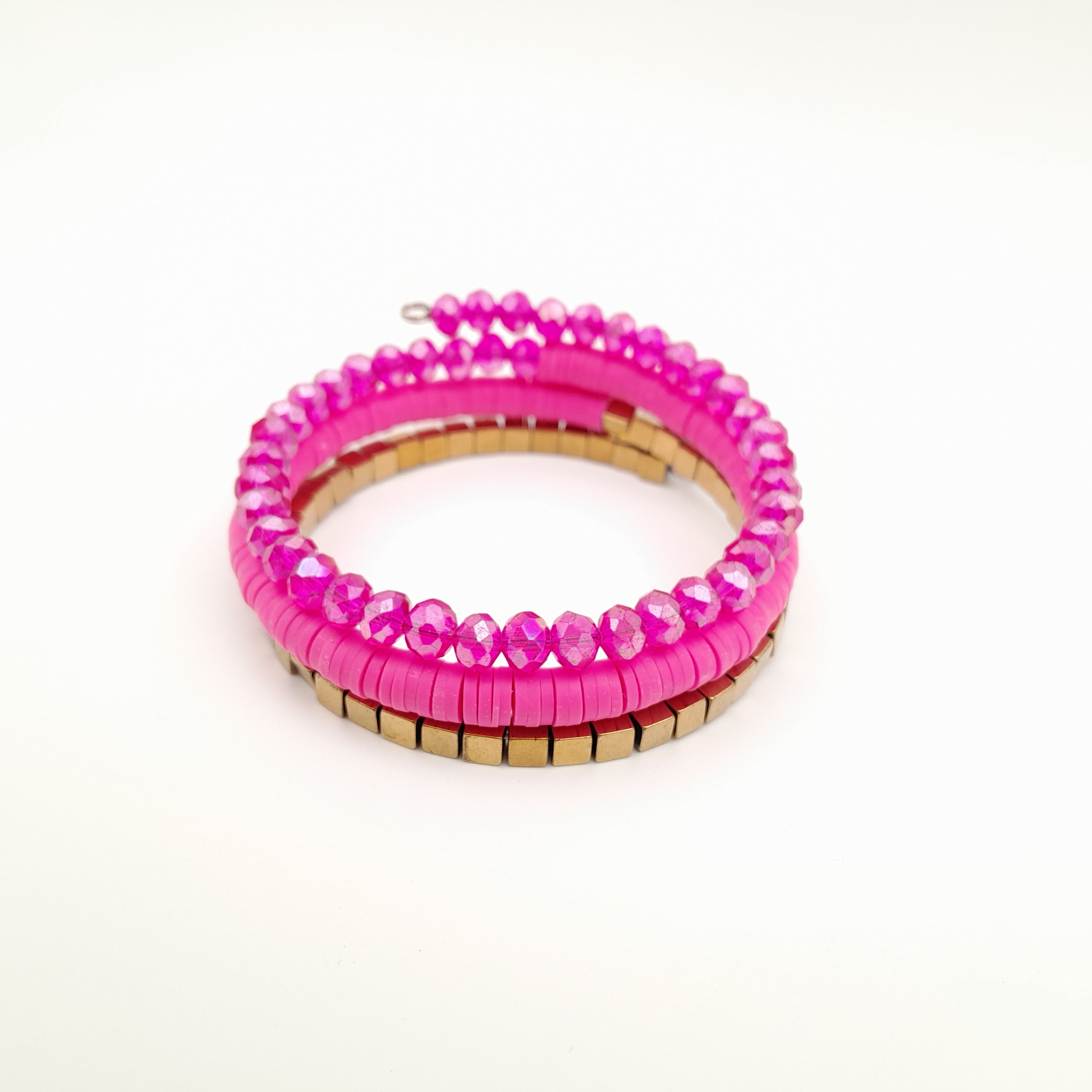 Rani Coil Bracelet - Hot Pink
