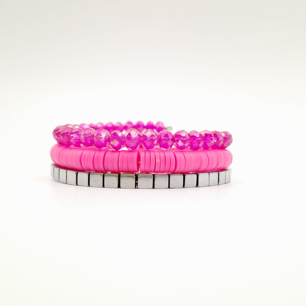 Rani Coil Bracelet - Hot Pink