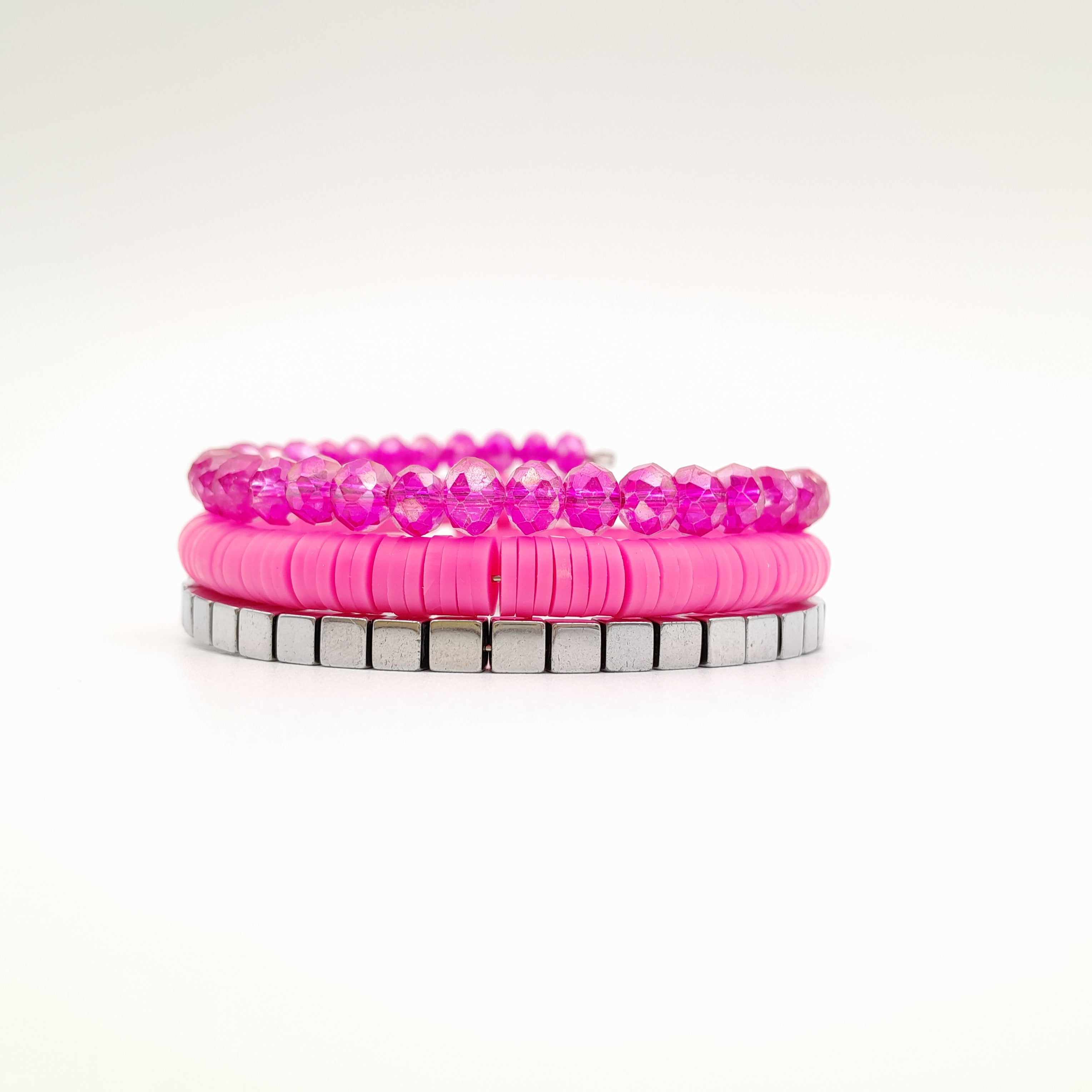 Rani Coil Bracelet - Hot Pink