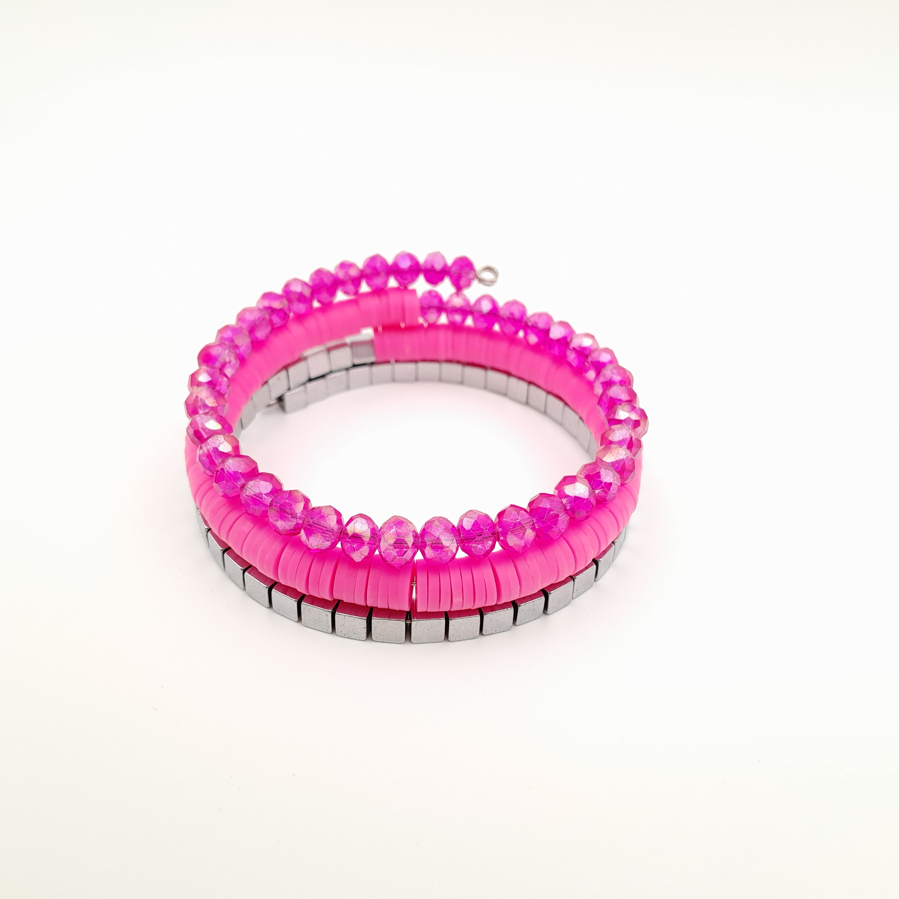 Rani Coil Bracelet - Hot Pink