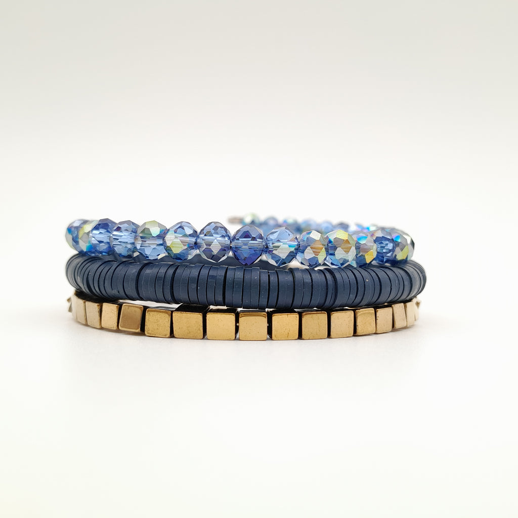 Rani Coil Bracelet - Navy