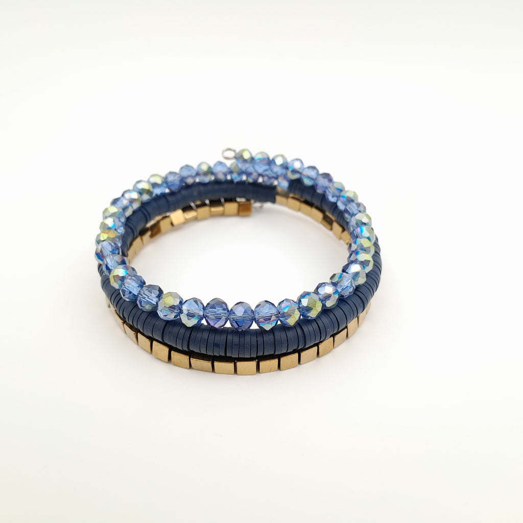 Rani Coil Bracelet - Navy