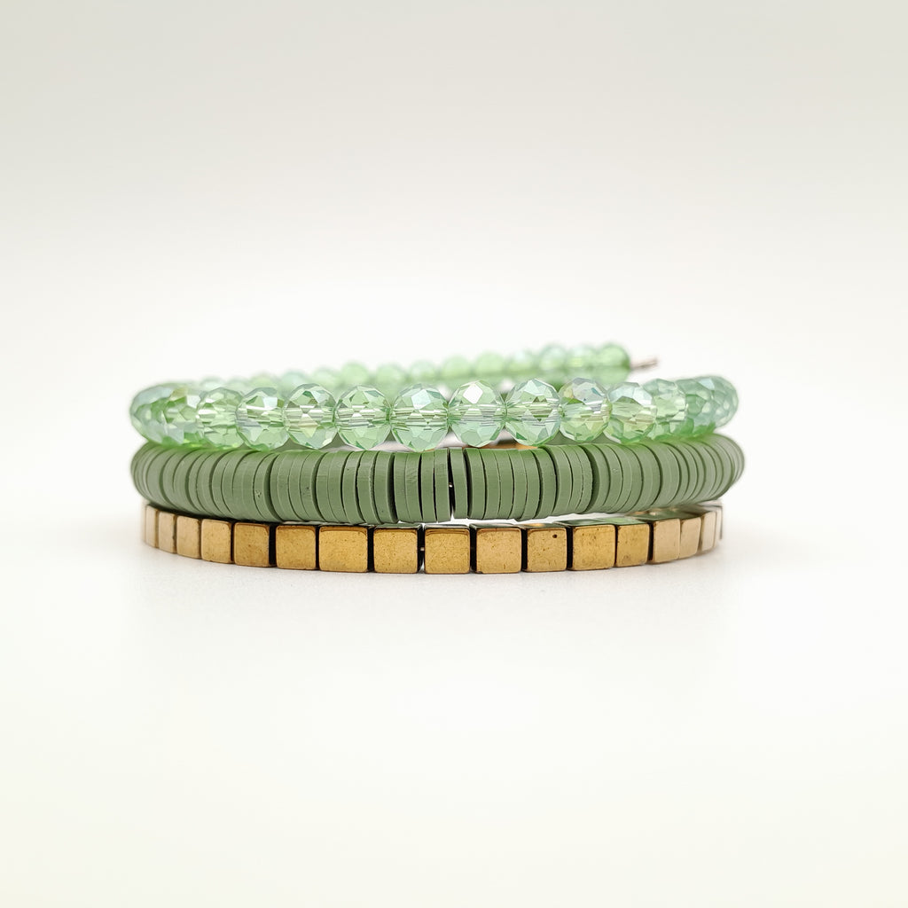 Rani Coil Bracelet - Sage