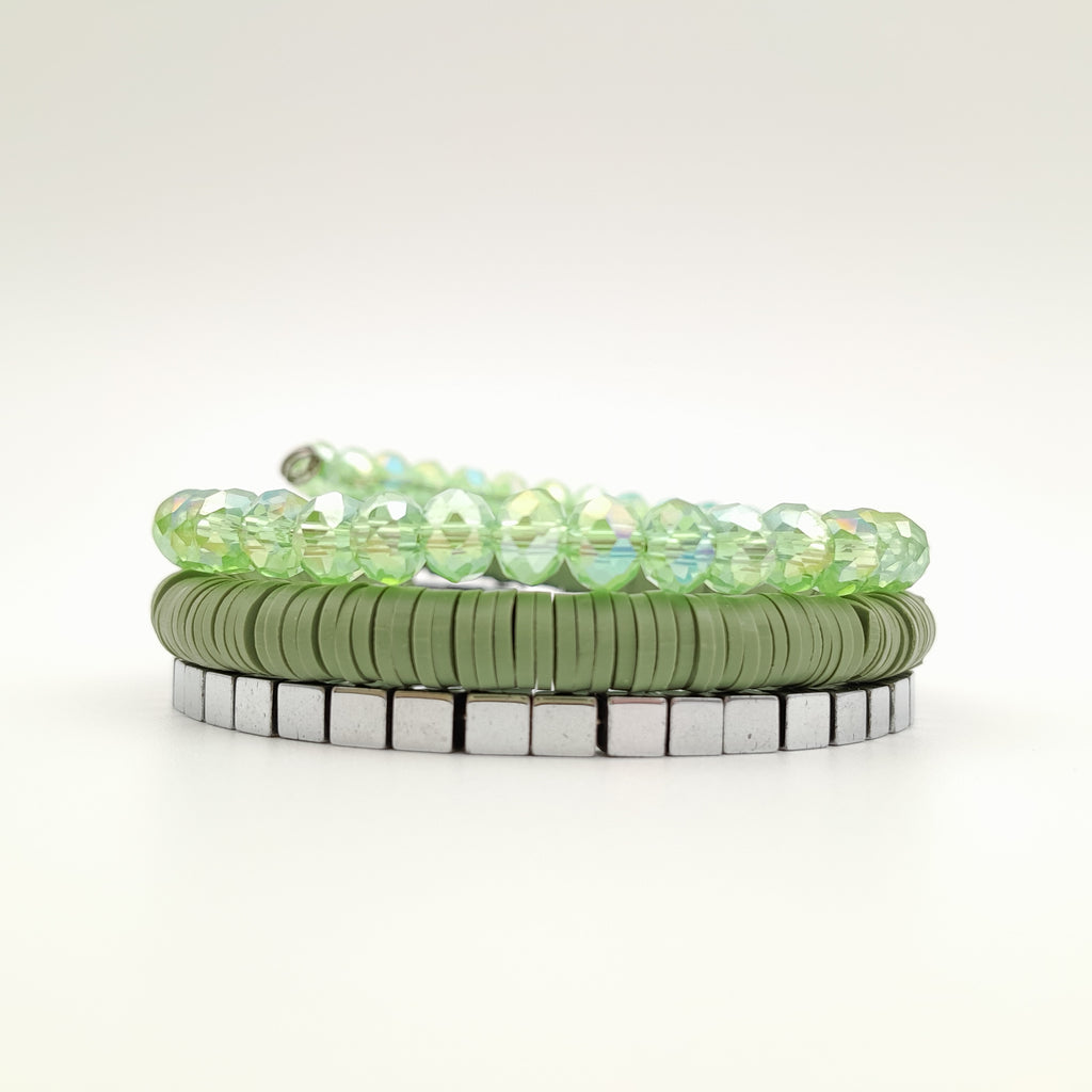 Rani Coil Bracelet - Sage