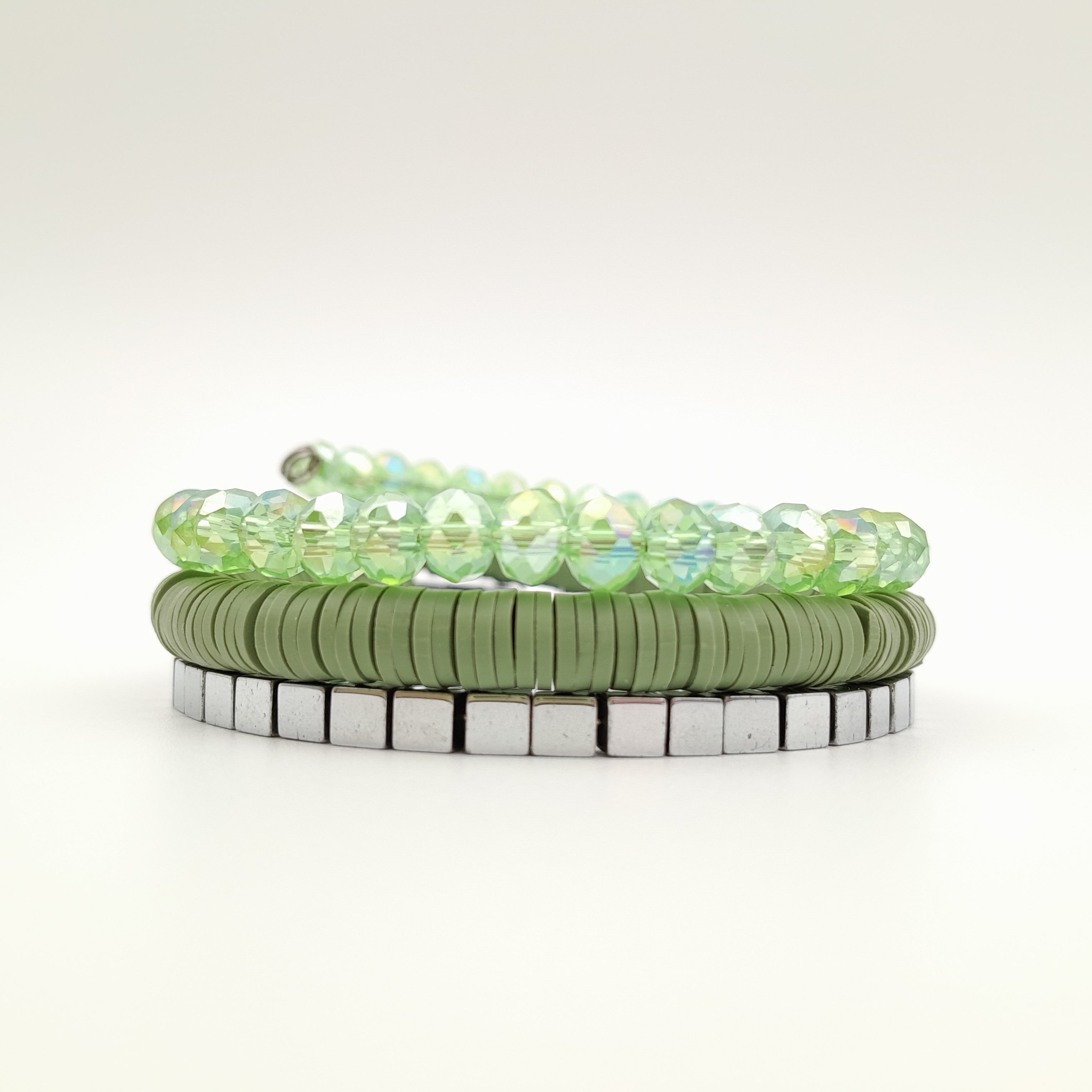 Rani Coil Bracelet - Sage