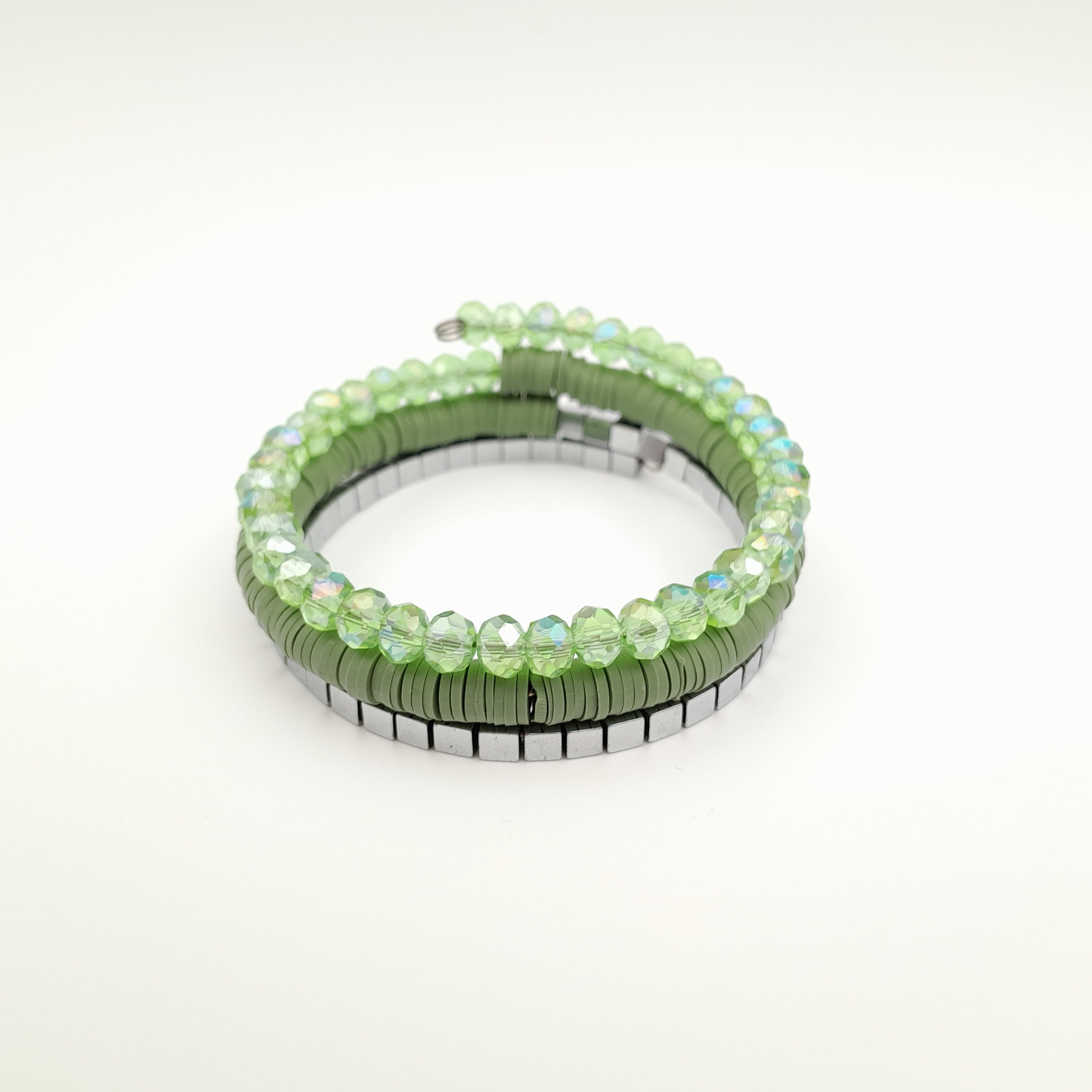Rani Coil Bracelet - Sage
