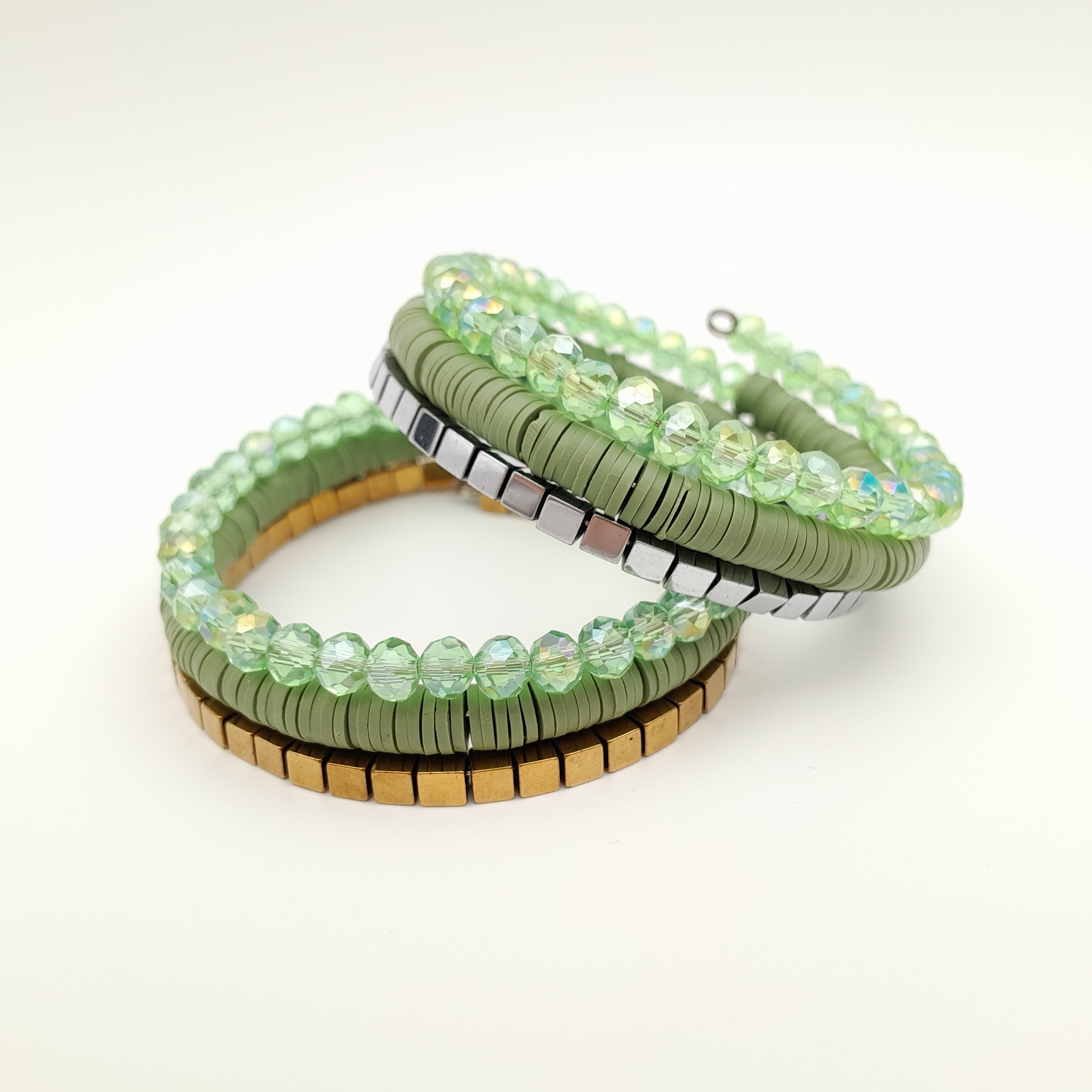 Rani Coil Bracelet - Sage