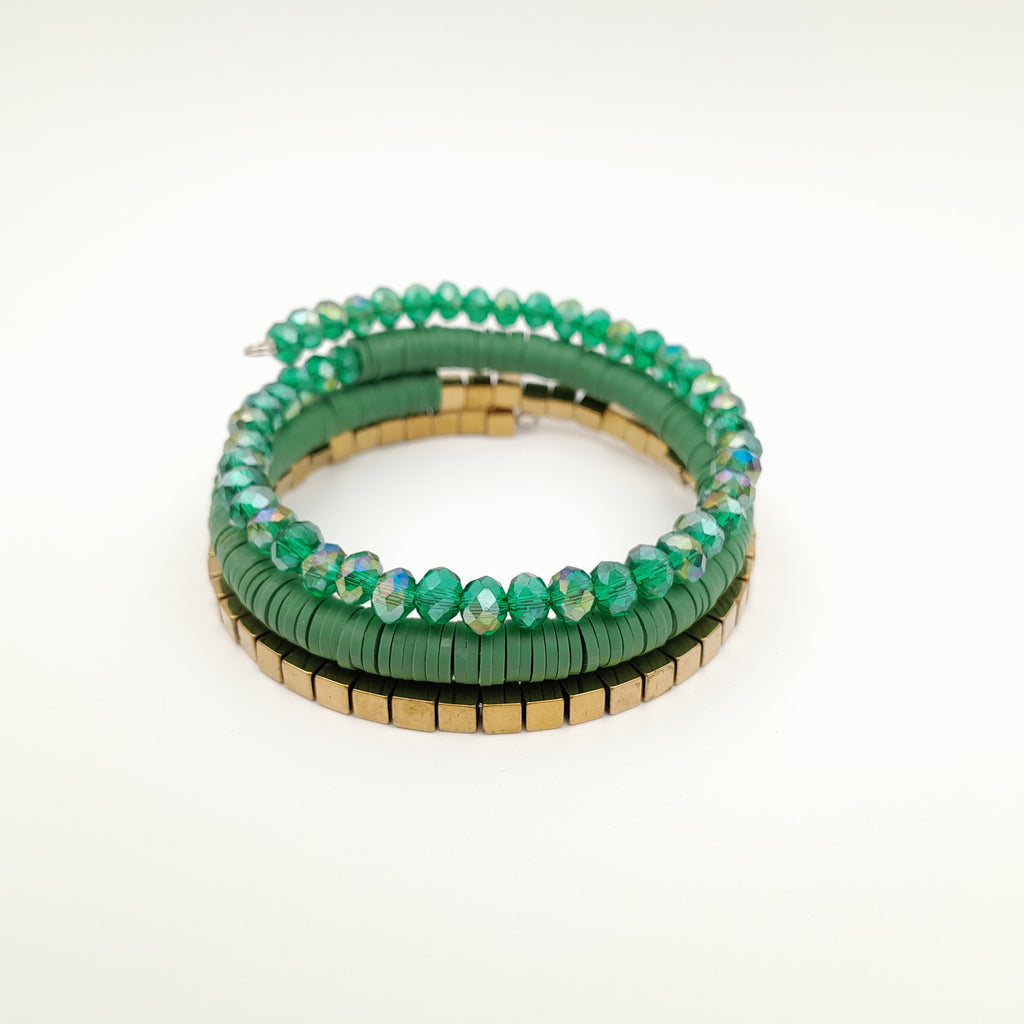 Rani Coil Bracelet - Emerald