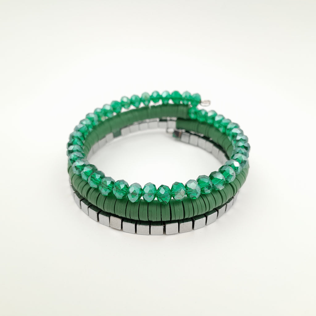 Rani Coil Bracelet - Emerald