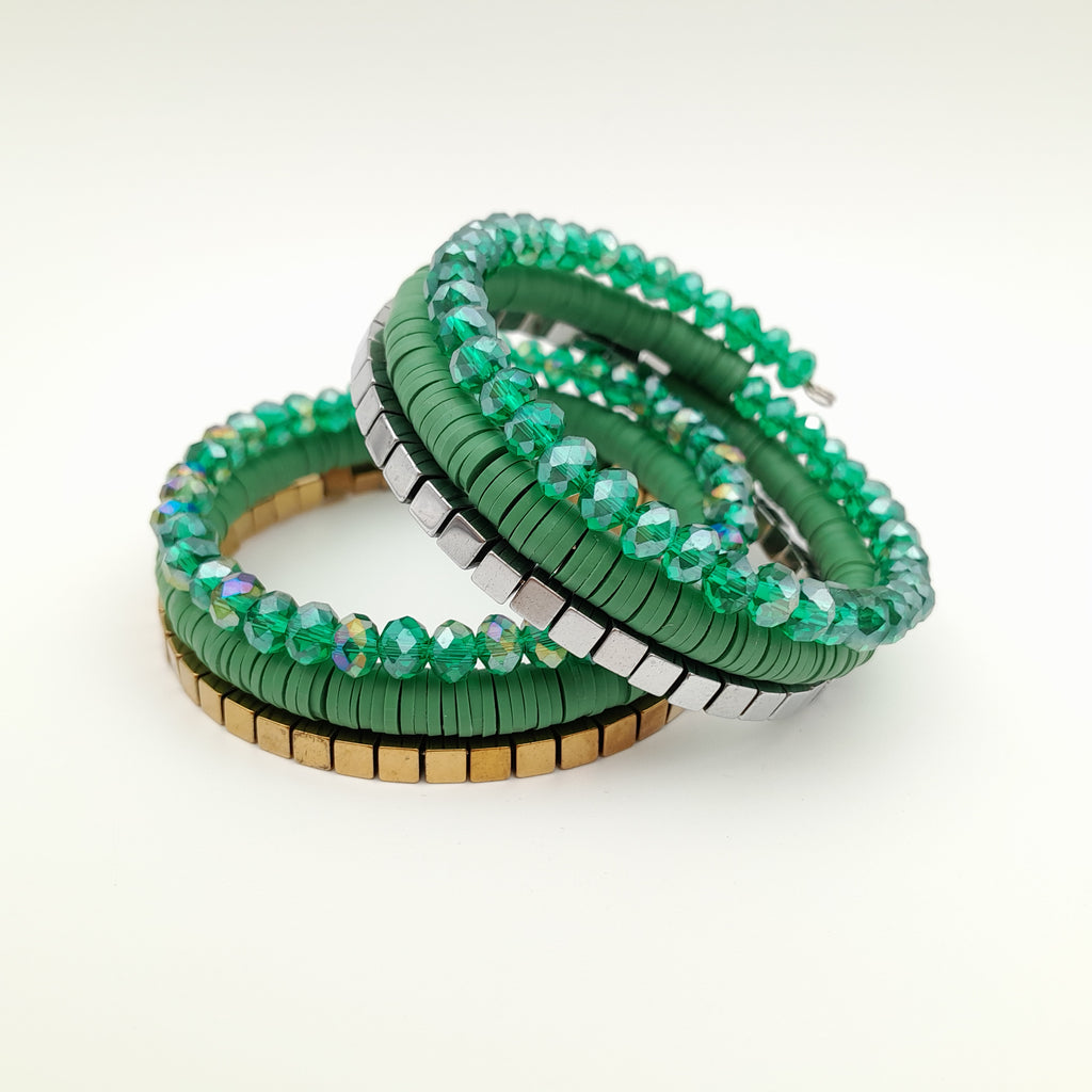 Rani Coil Bracelet - Emerald