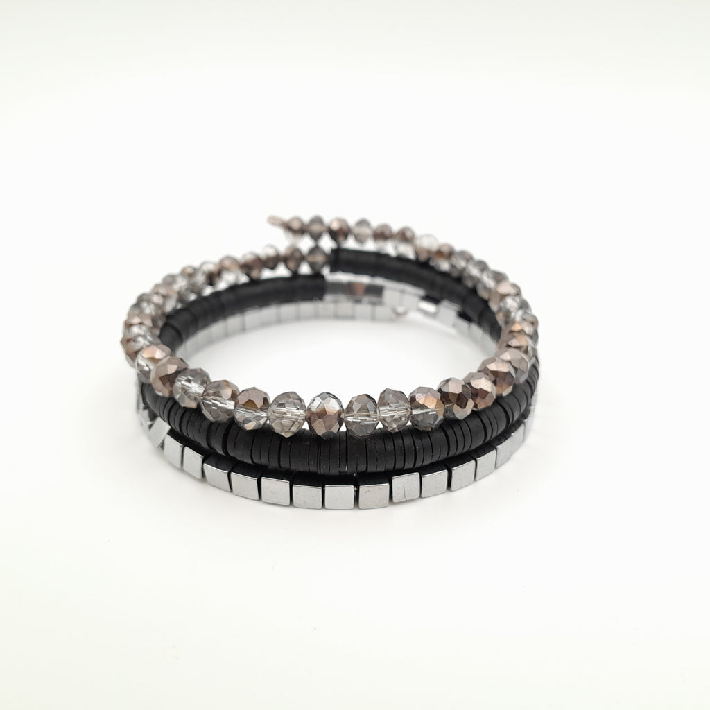 Rani Coil Bracelet - Graphite
