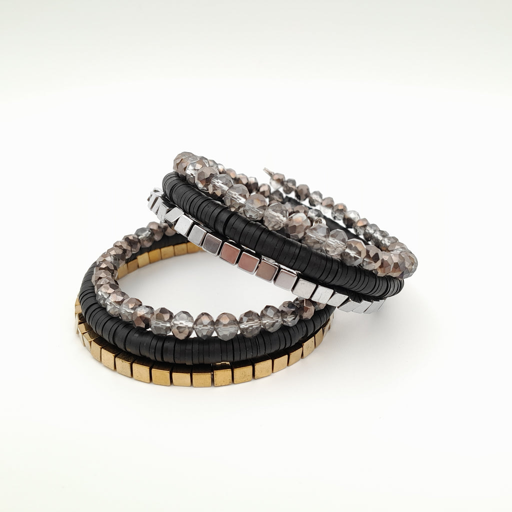 Rani Coil Bracelet - Graphite