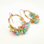 Miyuki Hoop Crystal Earrings - Viva La Marzipan