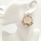 Miyuki Hoop Crystal Earrings - Viva La Marzipan