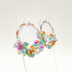 Miyuki Hoop Crystal Earrings - Viva La Marzipan