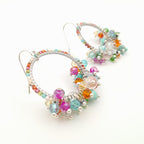 Miyuki Hoop Crystal Earrings - Viva La Marzipan