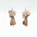 Gemstone Drop Earrings - Picture Jasper