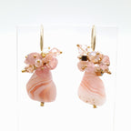 Gemstone Drop Earrings - Apricot Agate