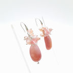 Gemstone Drop Earrings - Apricot Agate