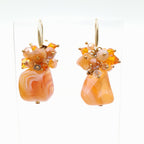 Gemstone Drop Earrings - Carnelian