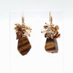 Gemstone Drop Earrings - Tiger's Eye