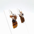 Gemstone Drop Earrings - Tiger's Eye